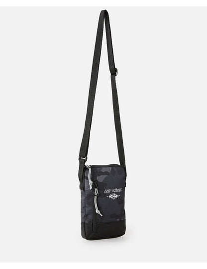 Rip Curl Slim Pouch Camo Cross Body Bag in Black/Grey