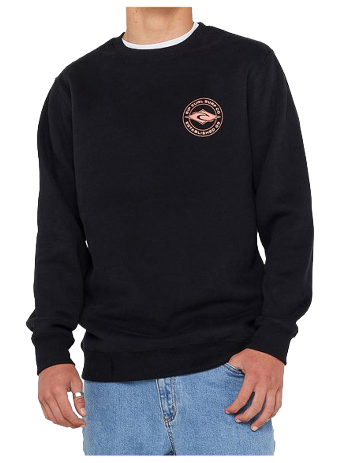 Rip Curl Staple Crew Sweatshirt in Black
