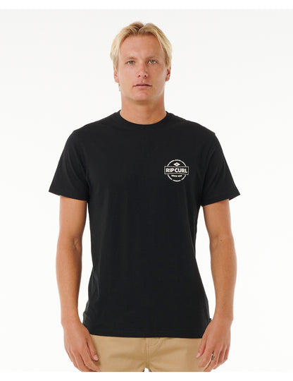 Rip Curl Staple Short Sleeve T-Shirt in Black