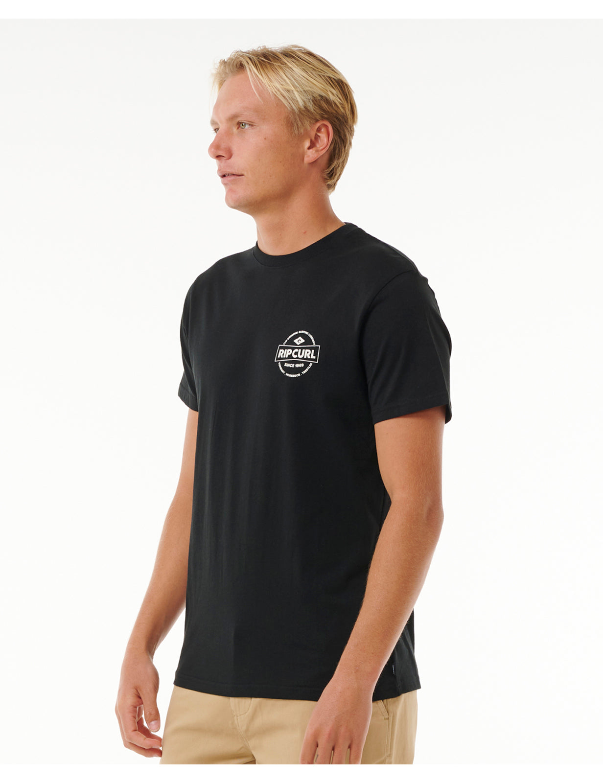 Rip Curl Staple Short Sleeve T-Shirt in Black