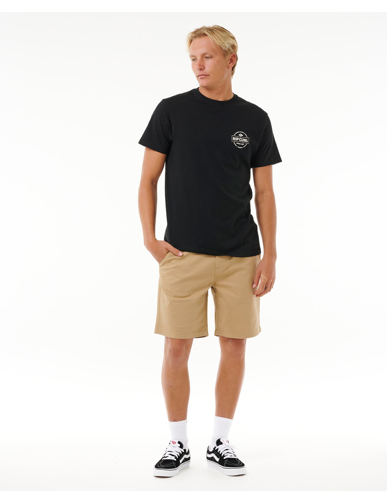 Rip Curl Staple Short Sleeve T-Shirt in Black