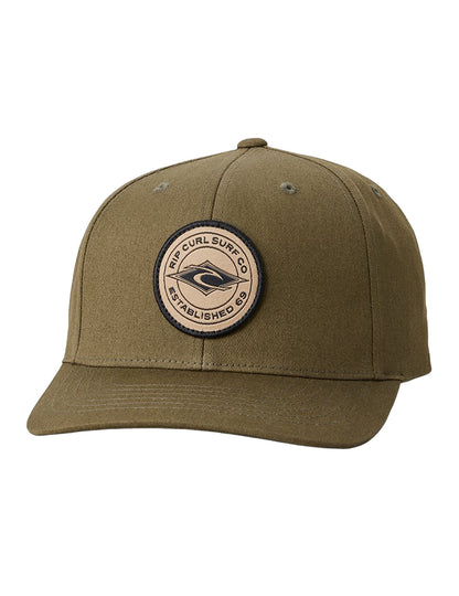 Rip Curl Stapler Curved Peak Cap in Rock