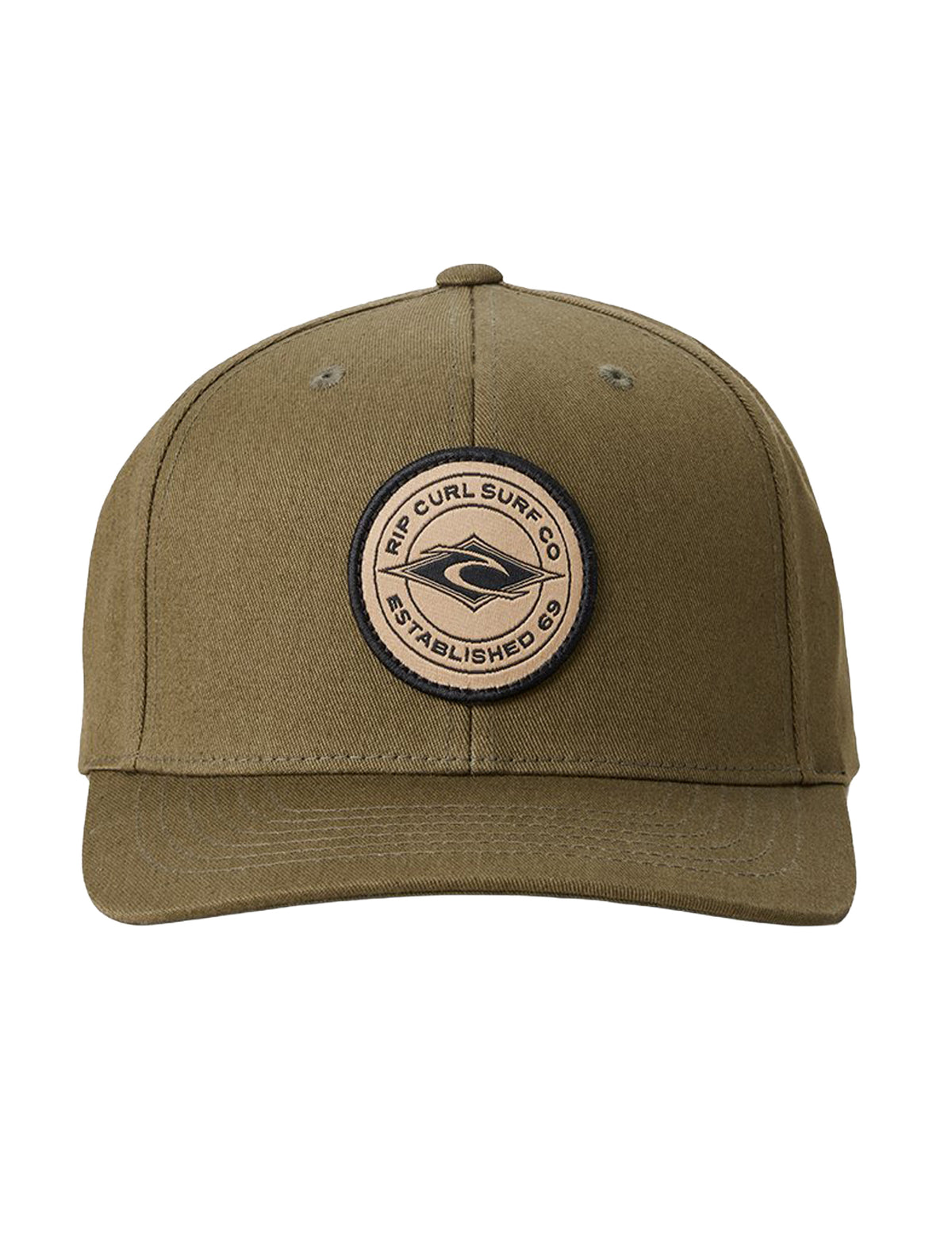 Rip Curl Stapler Curved Peak Cap in Rock
