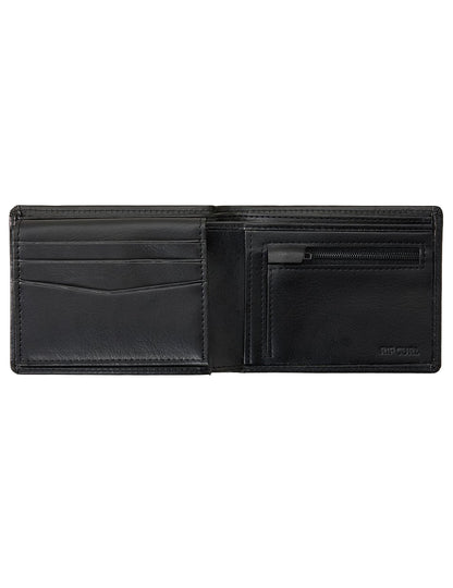 Rip Curl Stapler PU All Day Faux Leather Wallet in Black