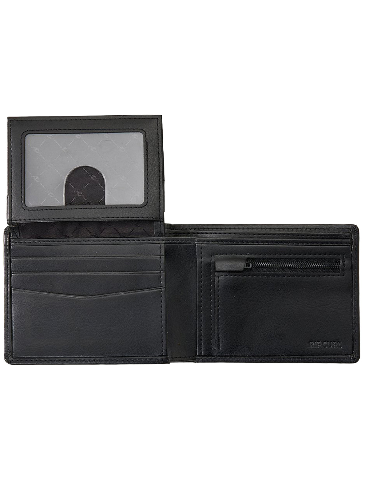 Rip Curl Stapler PU All Day Faux Leather Wallet in Black