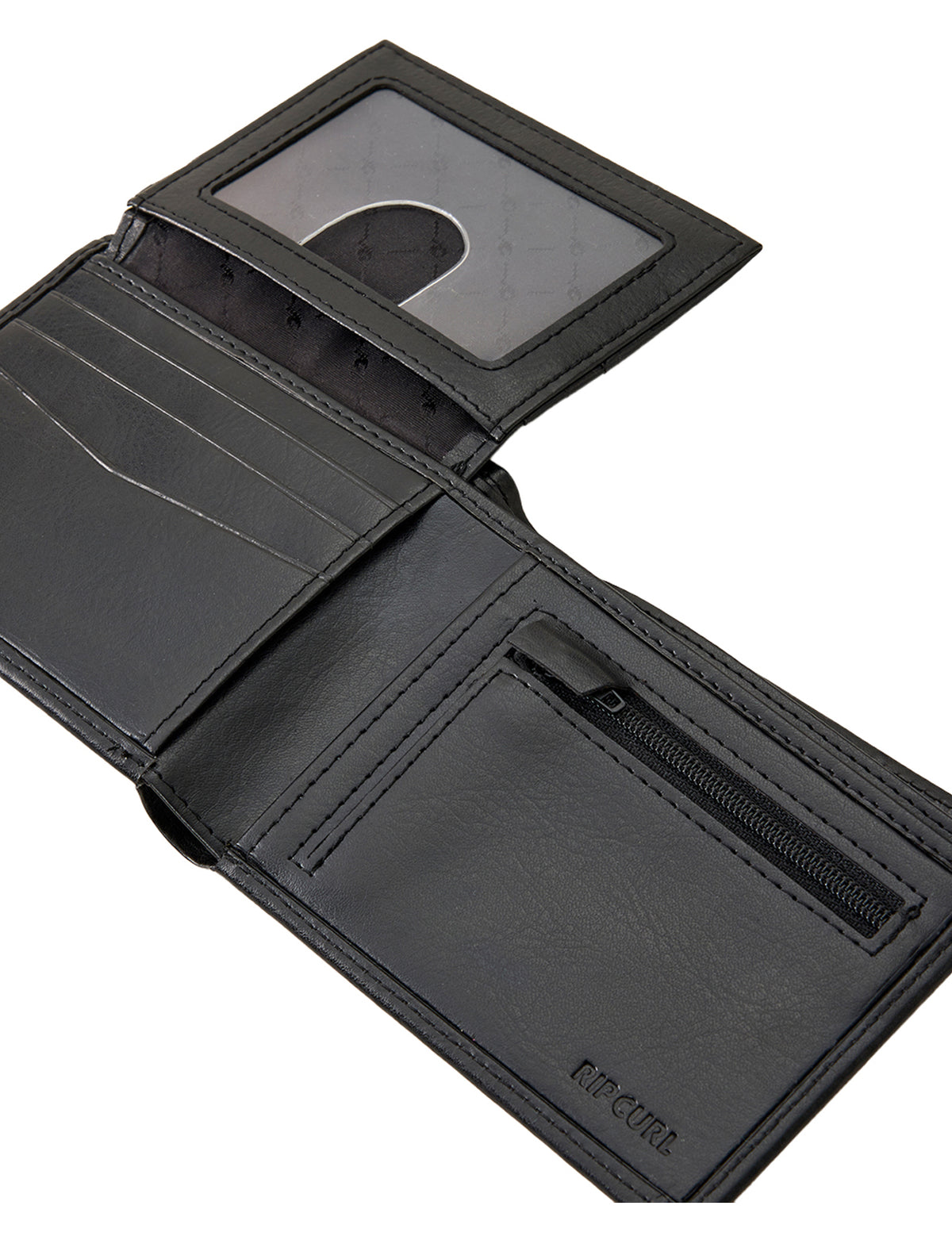 Rip Curl Stapler PU All Day Faux Leather Wallet in Black