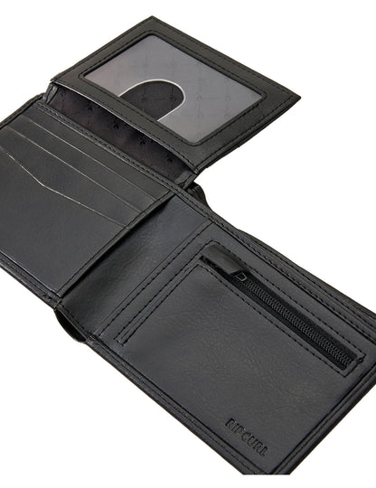 Rip Curl Stapler PU All Day Faux Leather Wallet in Black