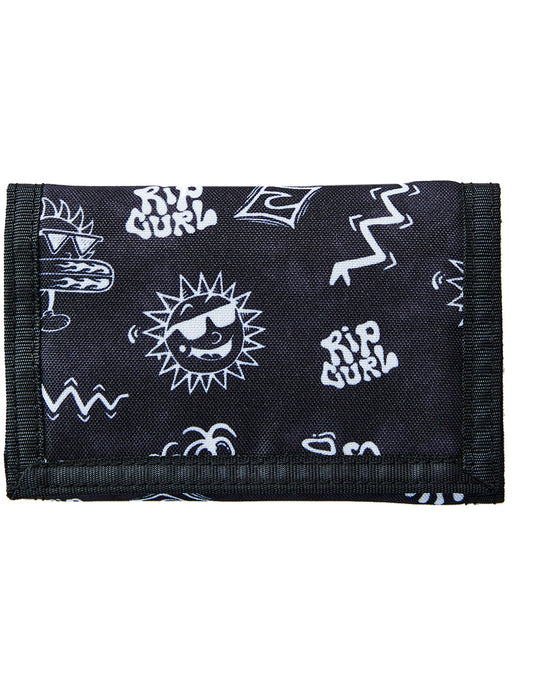 Rip Curl Surf Chain Polyester Wallet in Black/White