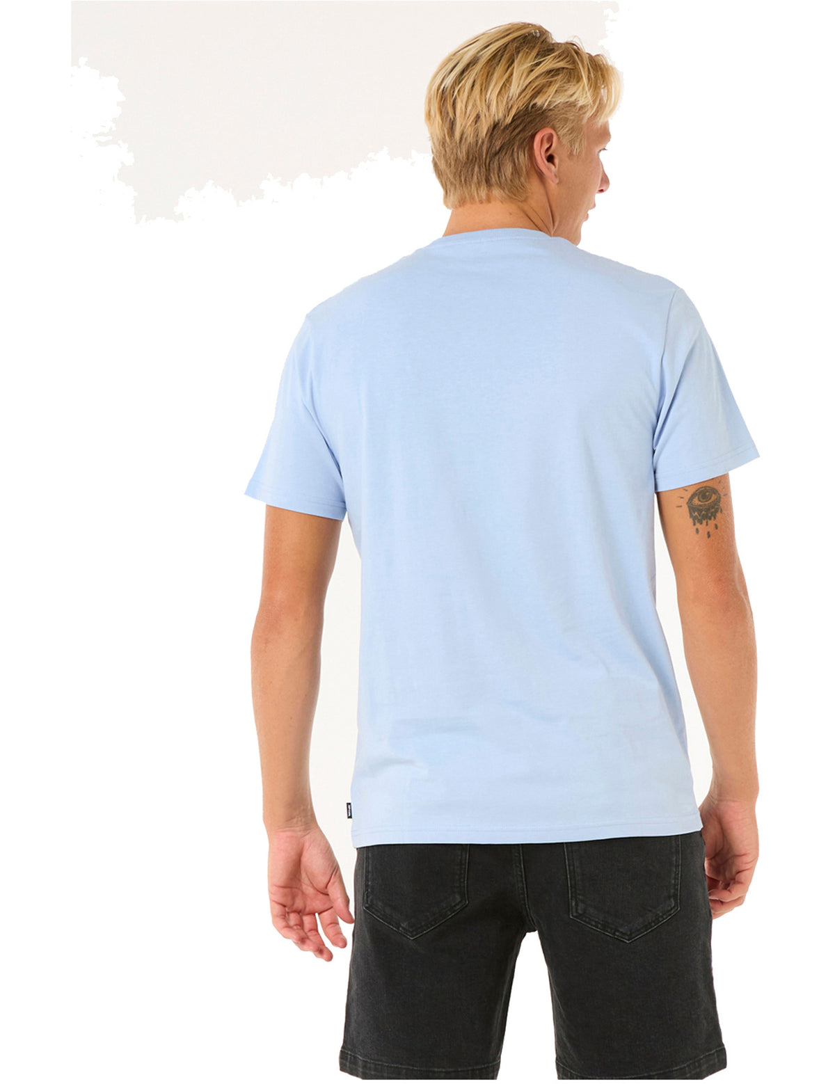Rip Curl Surf Paradise Badge Short Sleeve T-Shirt in Ice Blue