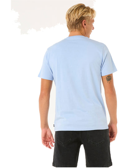 Rip Curl Surf Paradise Badge Short Sleeve T-Shirt in Ice Blue