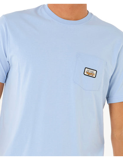 Rip Curl Surf Paradise Badge Short Sleeve T-Shirt in Ice Blue