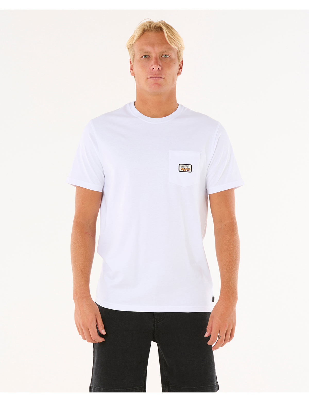 Rip Curl Surf Paradise Badge Short Sleeve T-Shirt in White