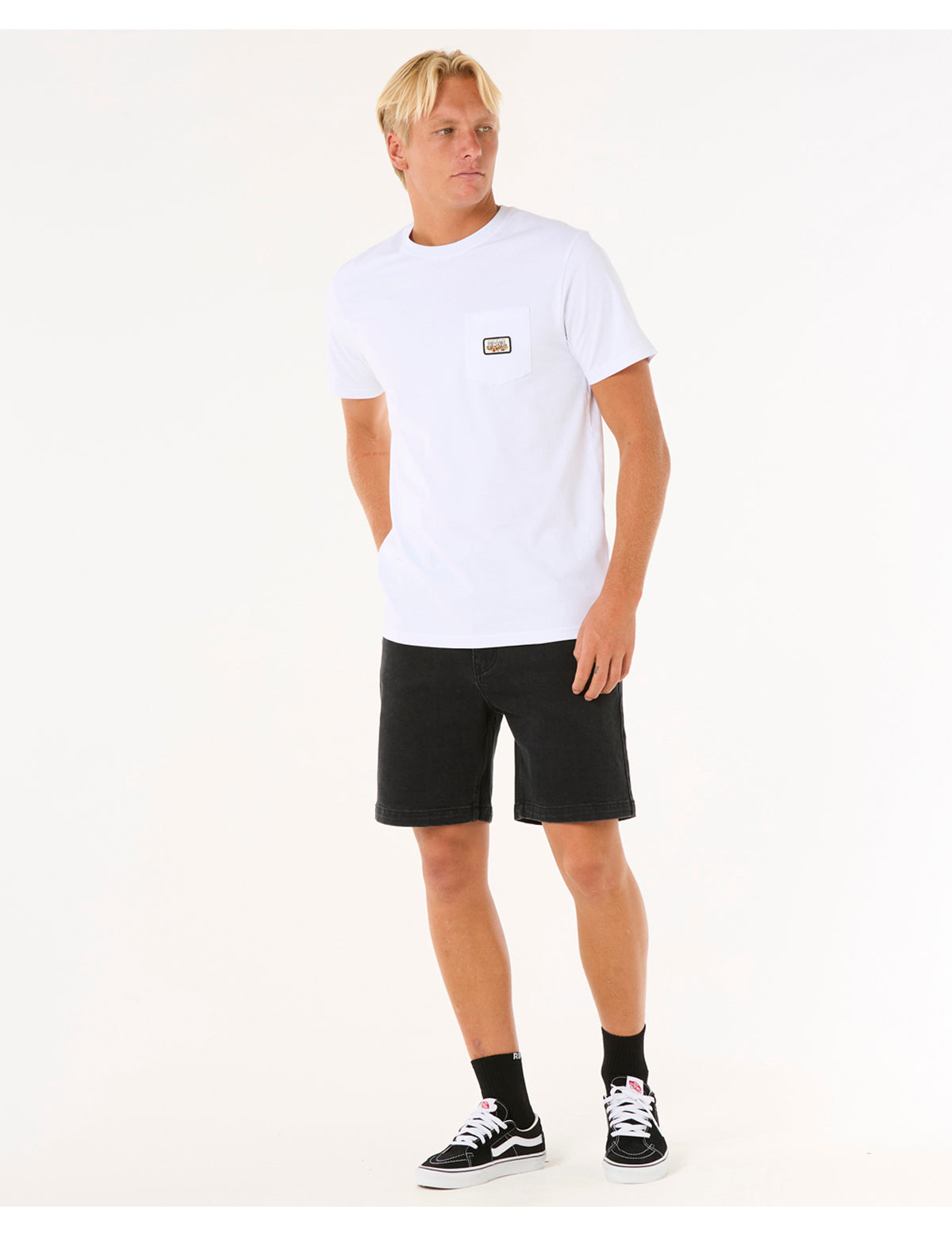 Rip Curl Surf Paradise Badge Short Sleeve T-Shirt in White