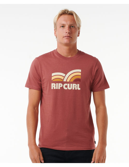 Rip Curl Surf Revival Capture Short Sleeve T-Shirt in Apple Butter