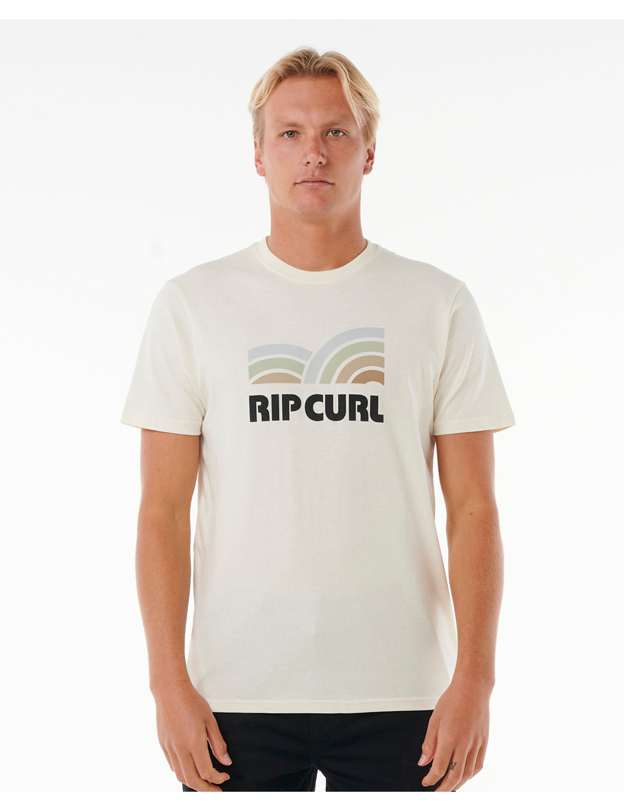 Rip Curl Surf Revival Capture Short Sleeve T-Shirt in Bone