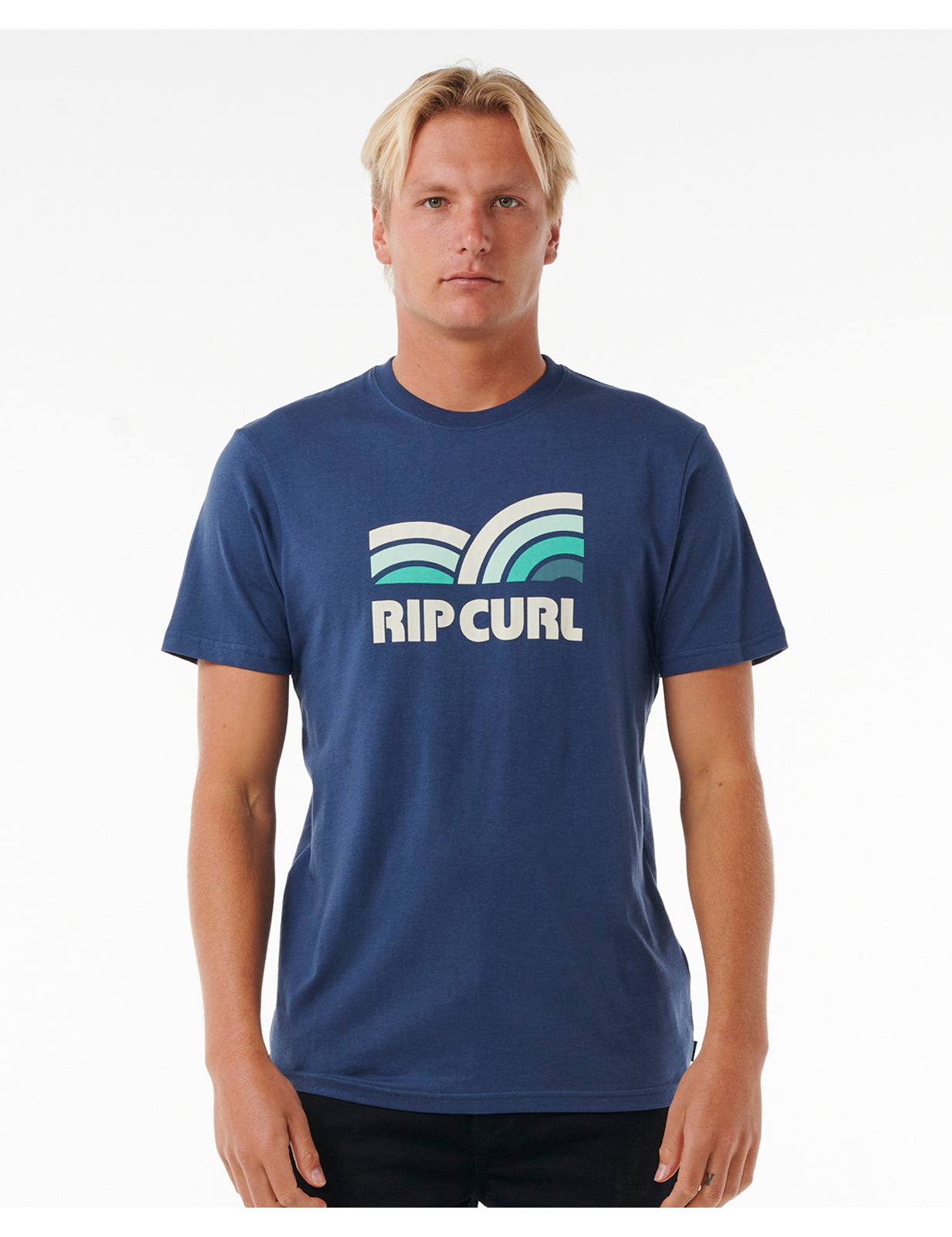 Rip Curl Surf Revival Capture Short Sleeve T-Shirt in Washed Navy