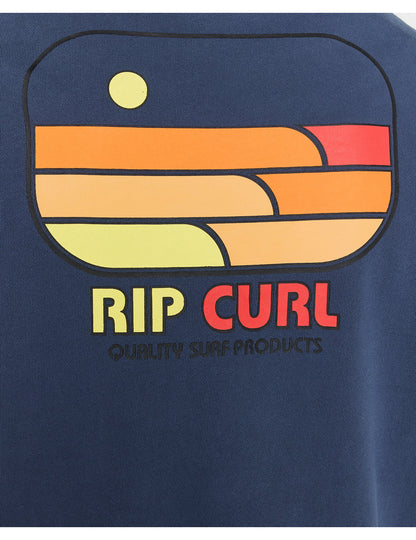 Rip Curl Surf Revival Line Up Pullover Hoody in Light Navy