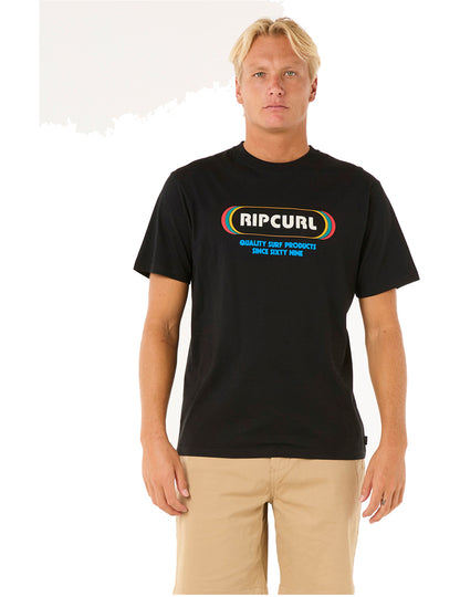 Rip Curl Surf Revival Yo Mumma Short Sleeve T-Shirt in Black