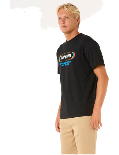 Rip Curl Surf Revival Yo Mumma Short Sleeve T-Shirt in Black