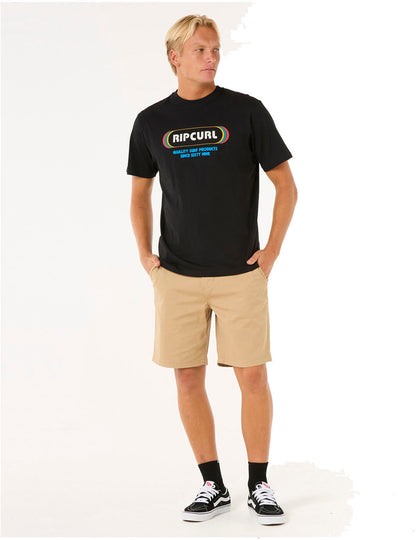 Rip Curl Surf Revival Yo Mumma Short Sleeve T-Shirt in Black