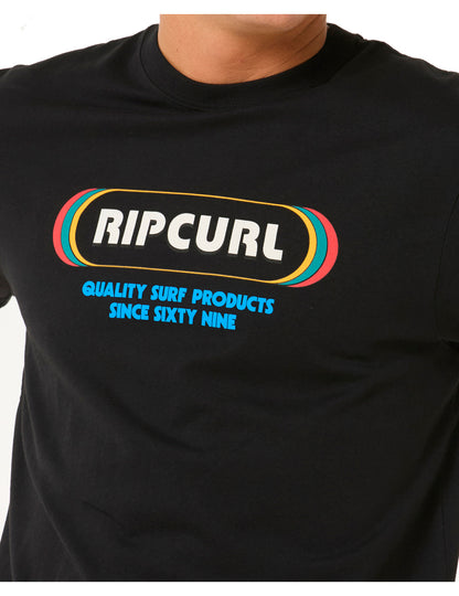 Rip Curl Surf Revival Yo Mumma Short Sleeve T-Shirt in Black