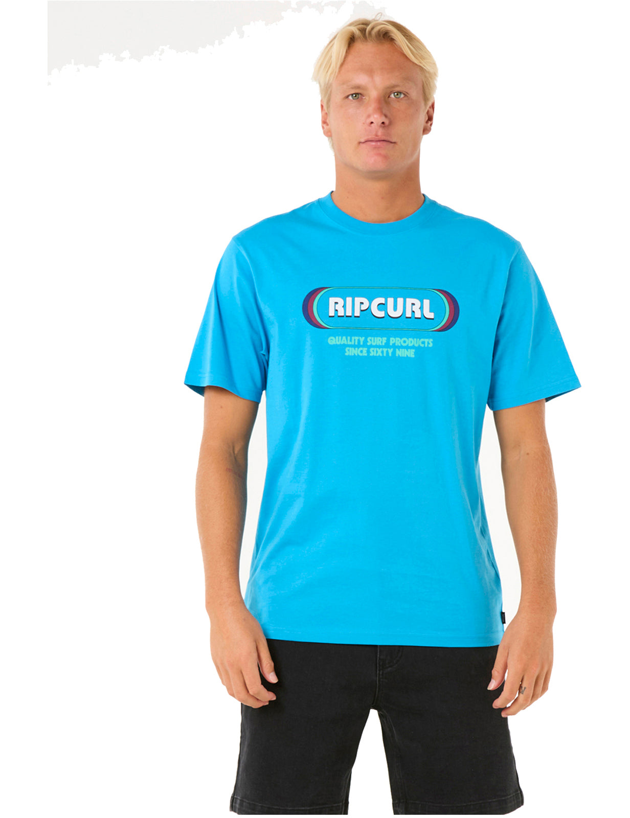 Rip Curl Surf Revival Yo Mumma Short Sleeve T-Shirt in Blue Paint