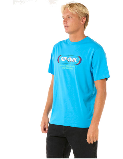 Rip Curl Surf Revival Yo Mumma Short Sleeve T-Shirt in Blue Paint