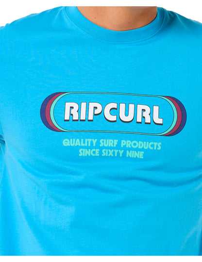 Rip Curl Surf Revival Yo Mumma Short Sleeve T-Shirt in Blue Paint