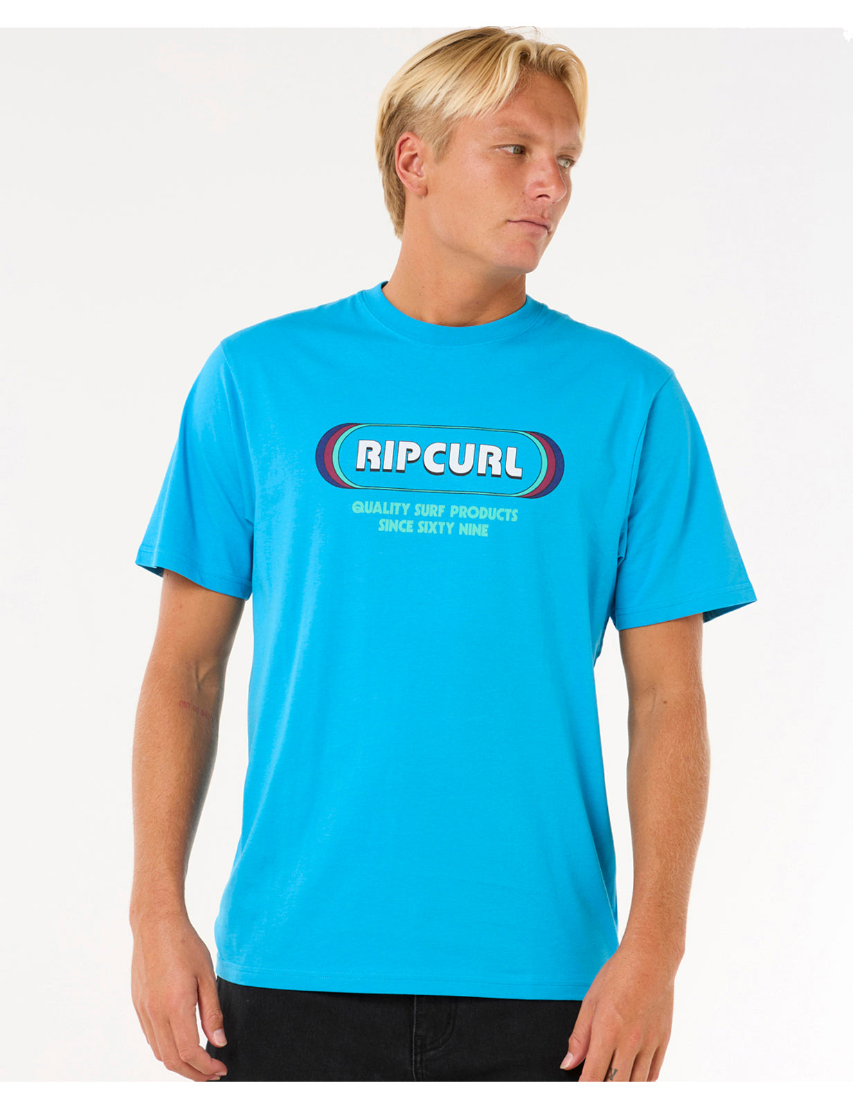 Rip Curl Surf Revival Yo Mumma Short Sleeve T-Shirt in Blue Paint