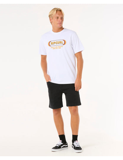 Rip Curl Surf Revival Yo Mumma Short Sleeve T-Shirt in White