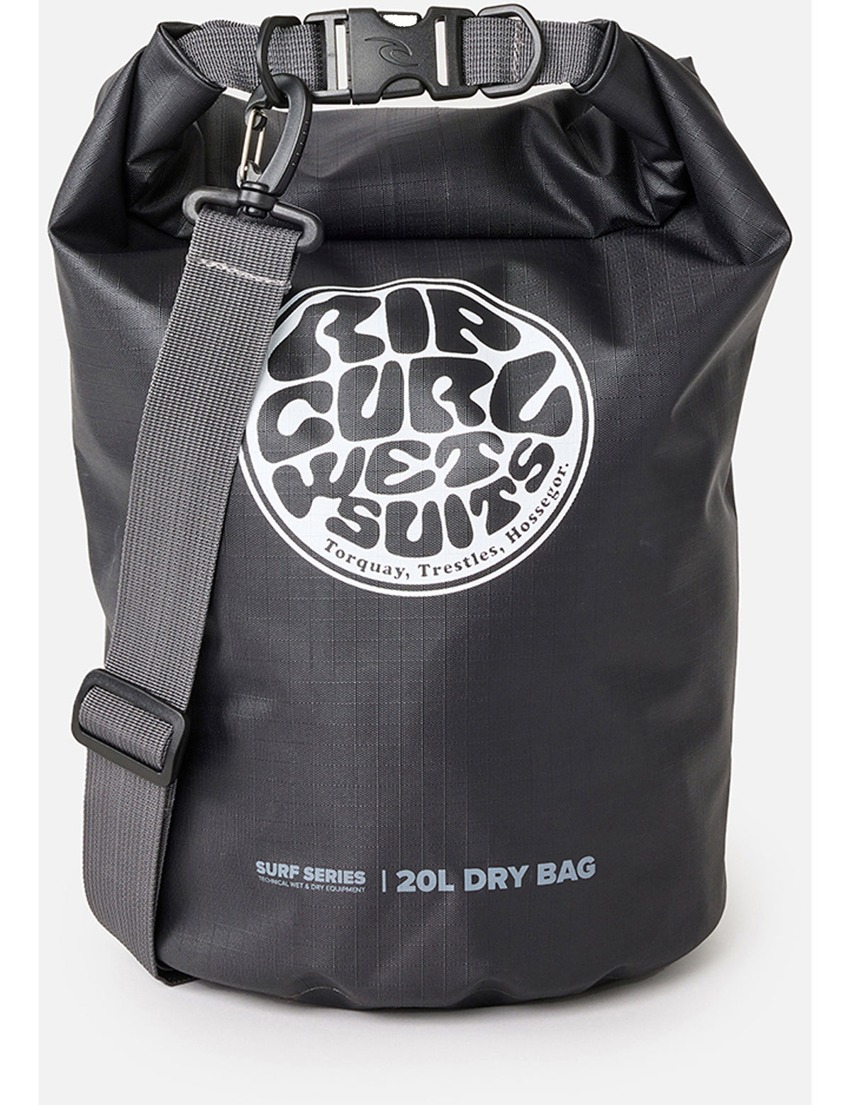 Rip Curl Surf Series Barrel Bag 20L Dry Bag in Black/Grey