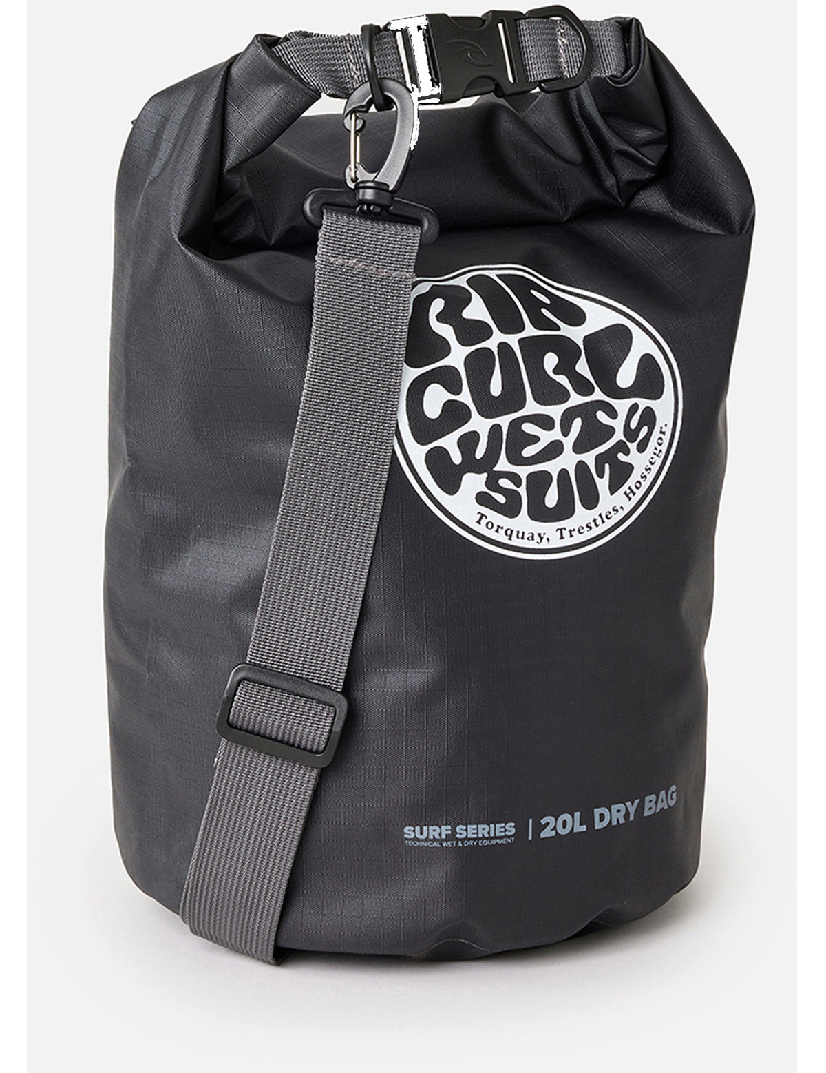 Rip Curl Surf Series Barrel Bag 20L Dry Bag in Black/Grey
