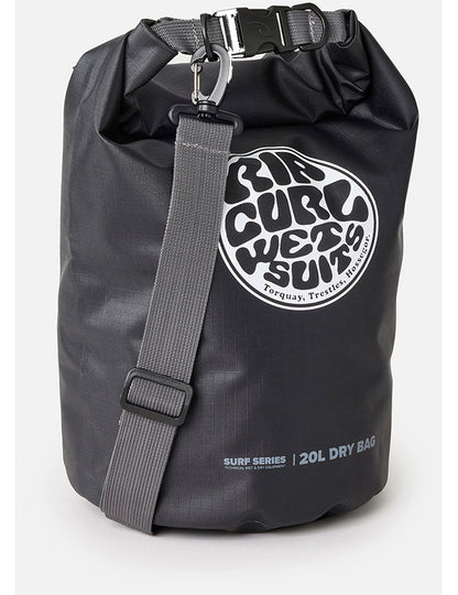 Rip Curl Surf Series Barrel Bag 20L Dry Bag in Black/Grey