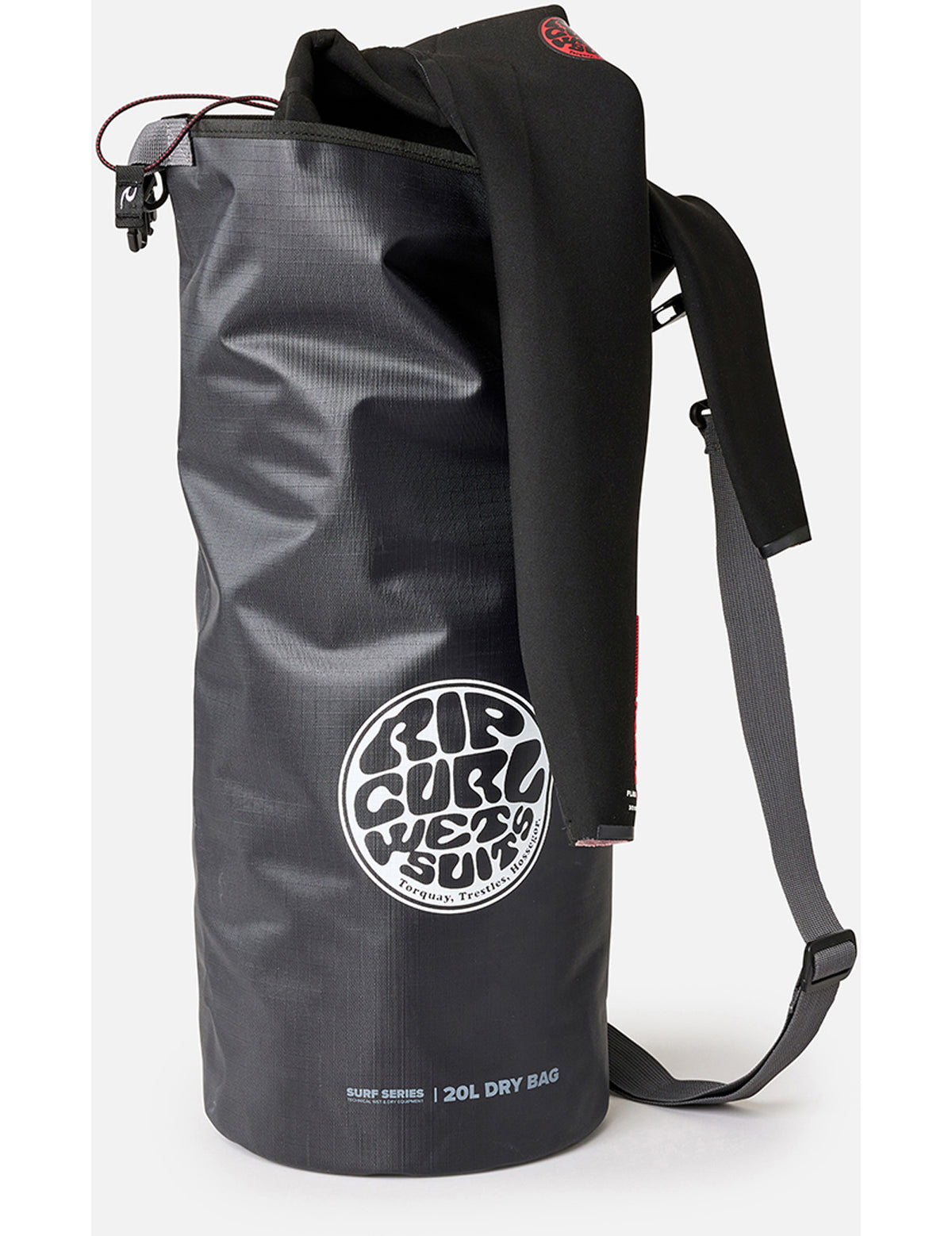 Rip Curl Surf Series Barrel Bag 20L Dry Bag in Black/Grey