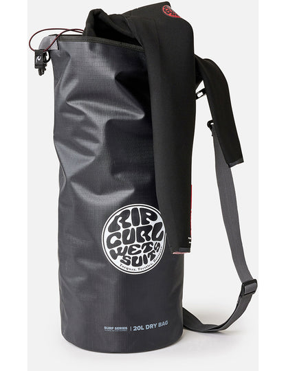 Rip Curl Surf Series Barrel Bag 20L Dry Bag in Black/Grey