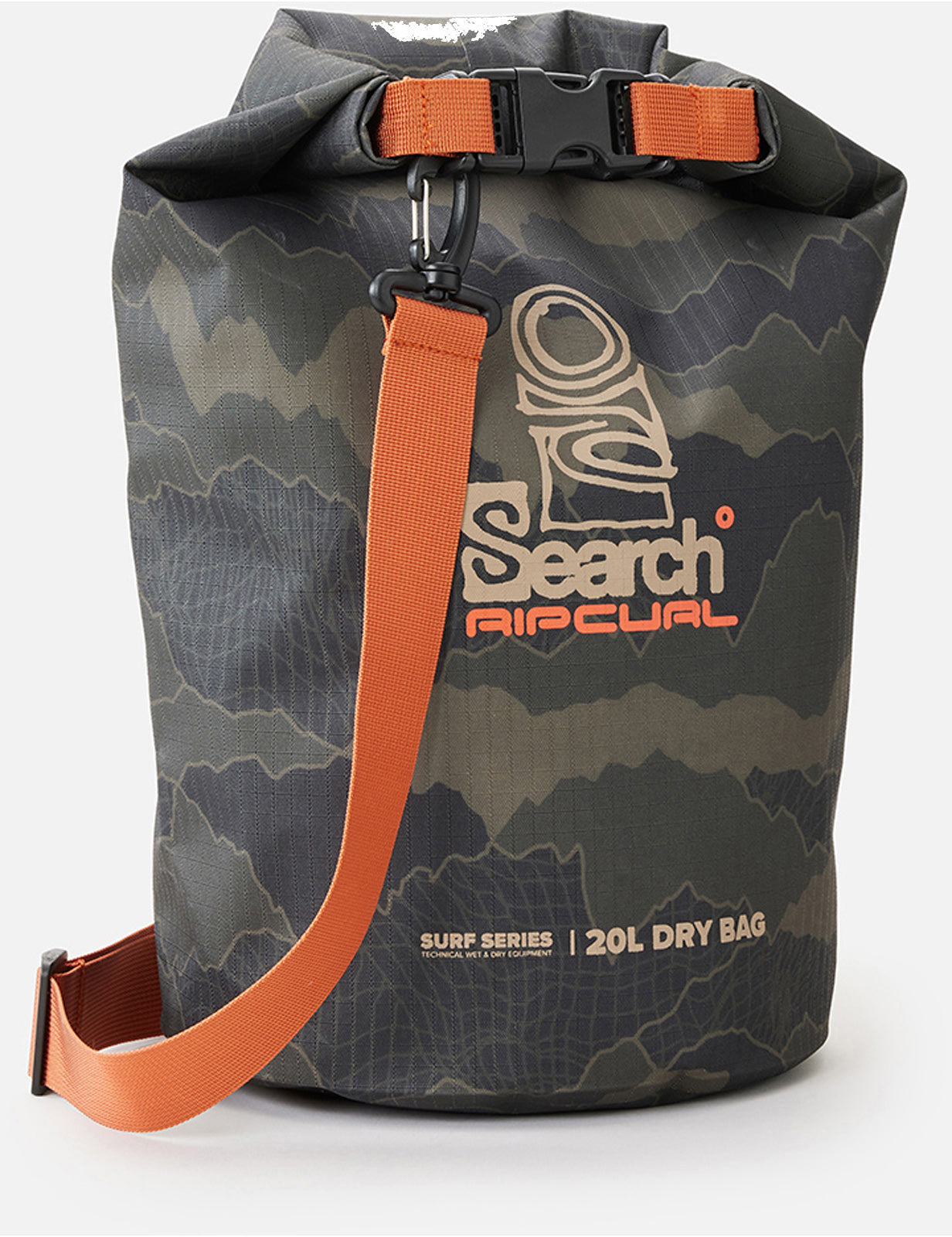 Rip Curl Surf Series Barrel Bag 20L Dry Bag in Black/Olive