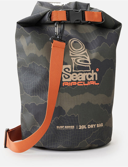 Rip Curl Surf Series Barrel Bag 20L Dry Bag in Black/Olive