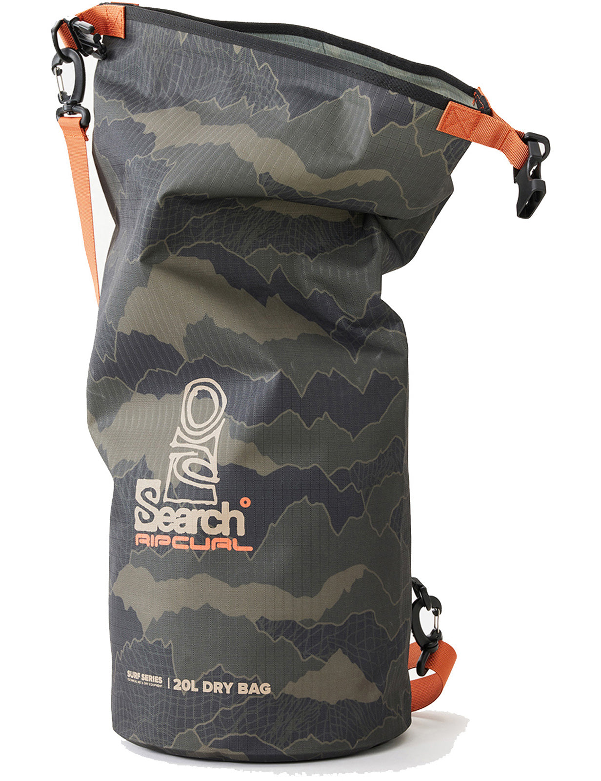 Rip Curl Surf Series Barrel Bag 20L Dry Bag in Black/Olive