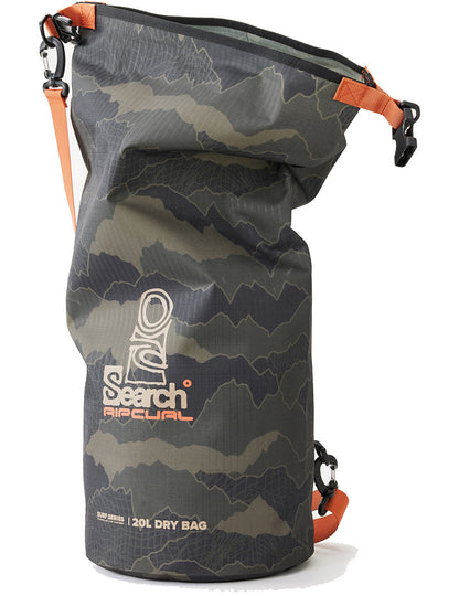 Rip Curl Surf Series Barrel Bag 20L Dry Bag in Black/Olive