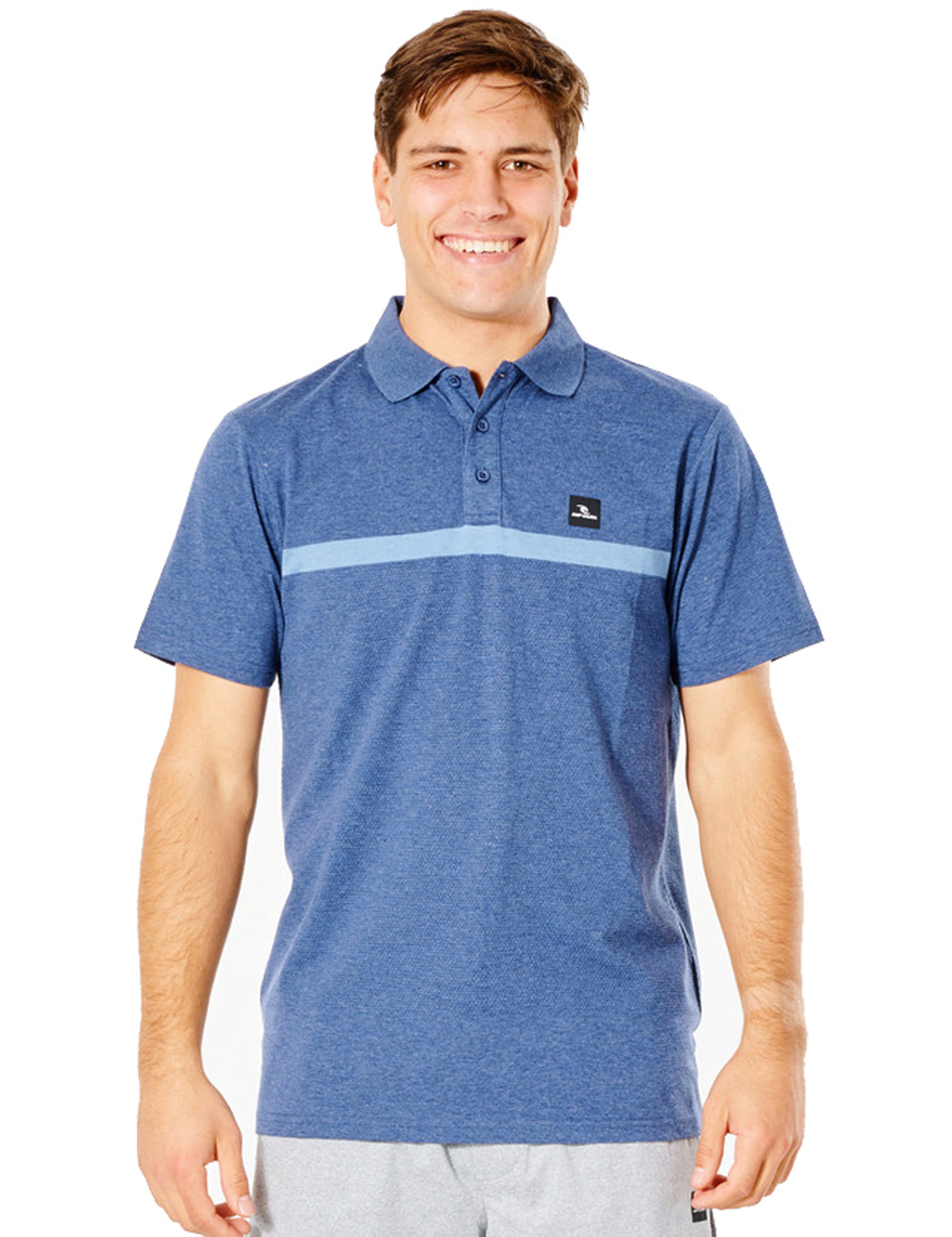 Rip Curl Vaporcool Varial Short Sleeve Polo Shirt in Navy Marle