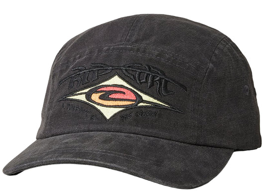 Rip Curl Vintage Adjustable Curved Peak Cap in Washed Black