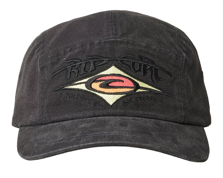 Rip Curl Vintage Adjustable Curved Peak Cap in Washed Black