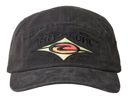 Rip Curl Vintage Adjustable Curved Peak Cap in Washed Black
