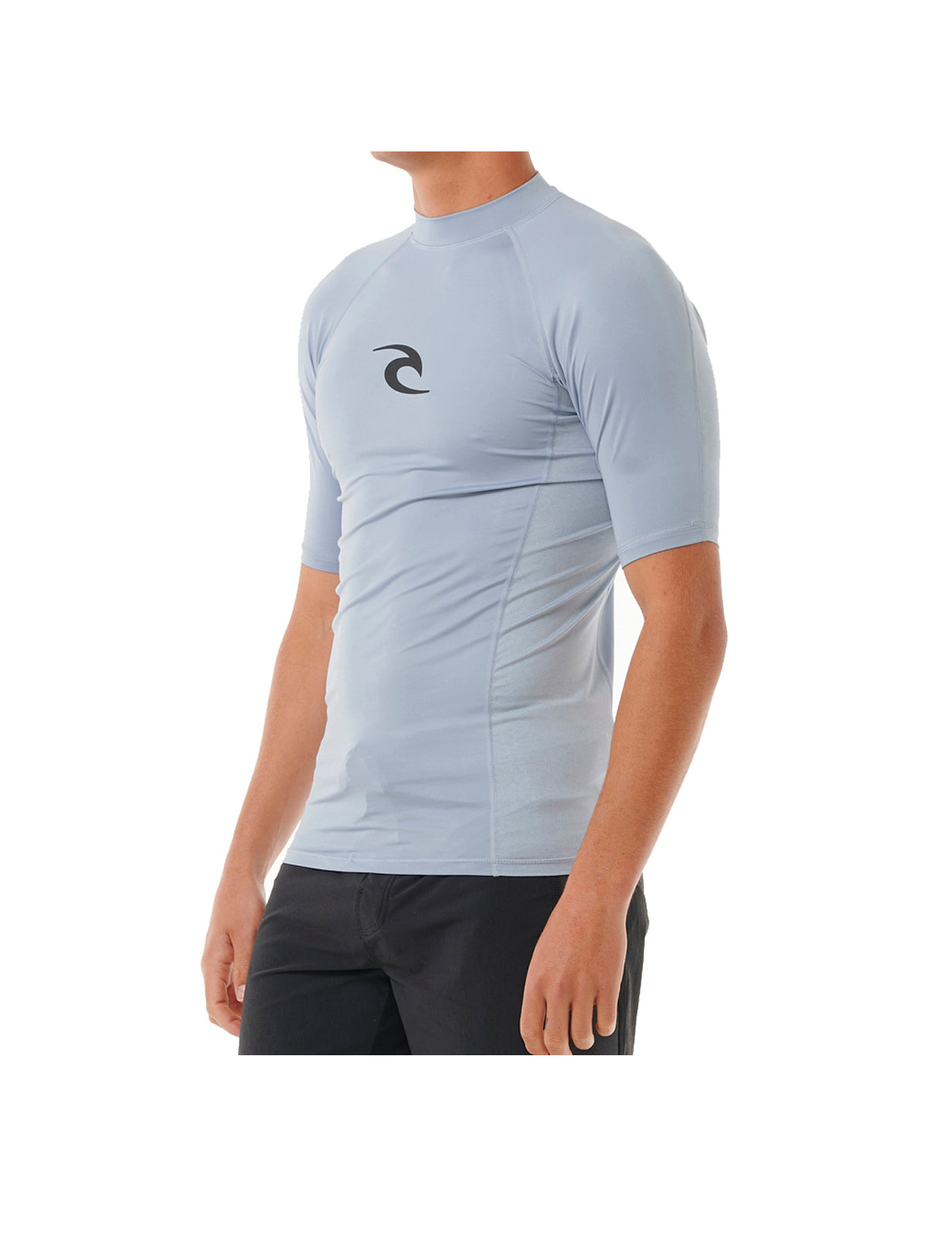 Rip Curl Waves UPF Performance Short Sleeve Rash Vest in Sparky Blue