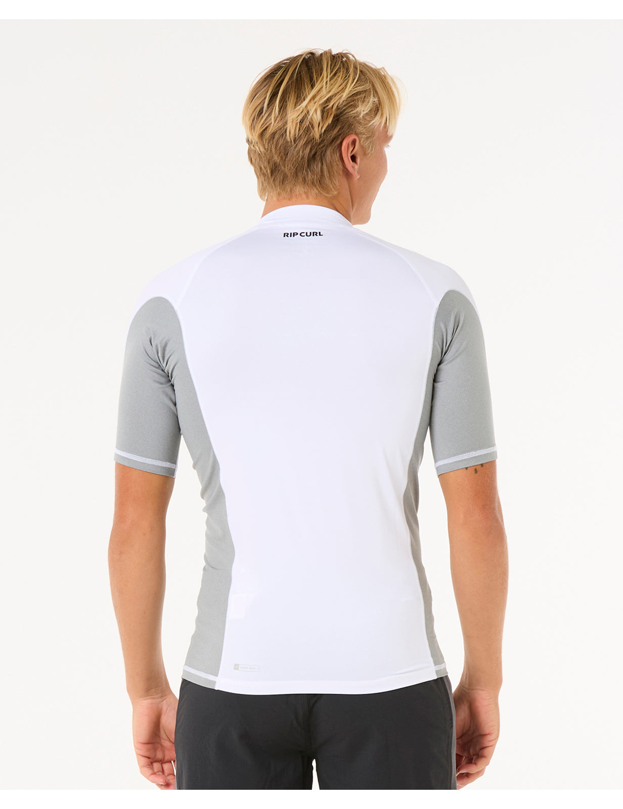 Rip Curl Waves UPF Performance Short Sleeve Rash Vest in White