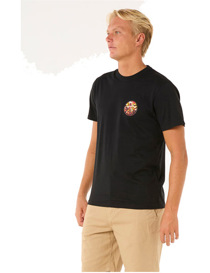 Rip Curl Wettie Passage Icon Short Sleeve T-Shirt in Black