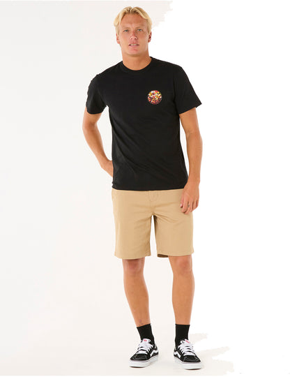 Rip Curl Wettie Passage Icon Short Sleeve T-Shirt in Black