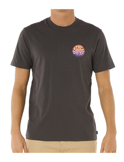 Rip Curl Wettie Passage Icon Short Sleeve T-Shirt in Washed Black