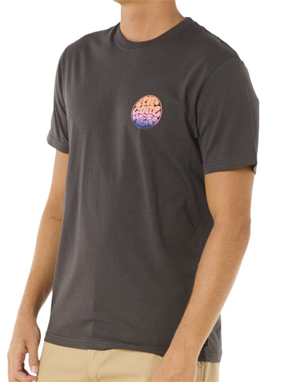 Rip Curl Wettie Passage Icon Short Sleeve T-Shirt in Washed Black