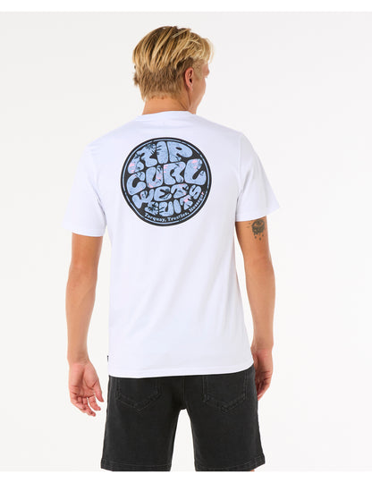 Rip Curl Wettie Passage Icon Short Sleeve T-Shirt in White